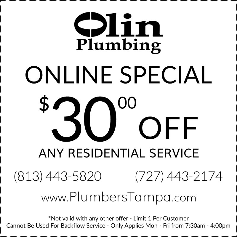 Tampa Plumbing Coupon 30 OFF Any Residential Plumbing Service