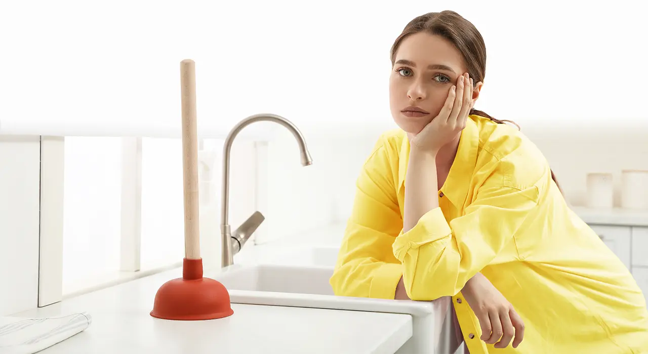 Woman with Plunger