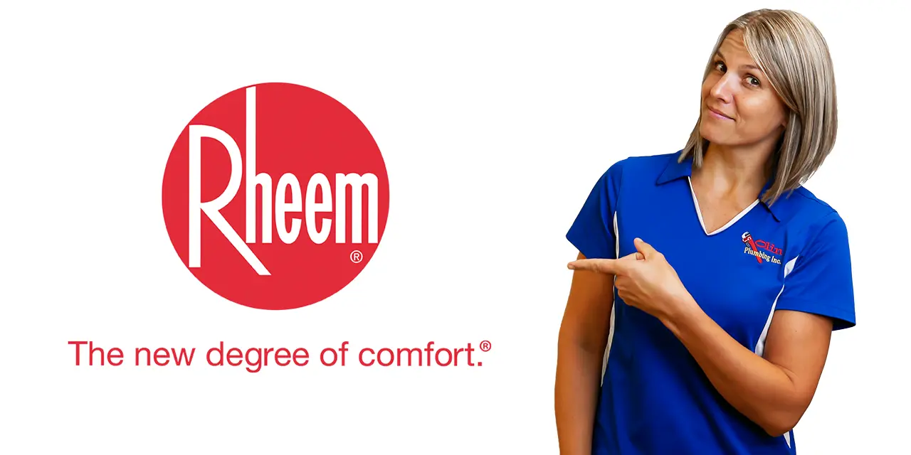 Jennifer and Rheem logo with tagline