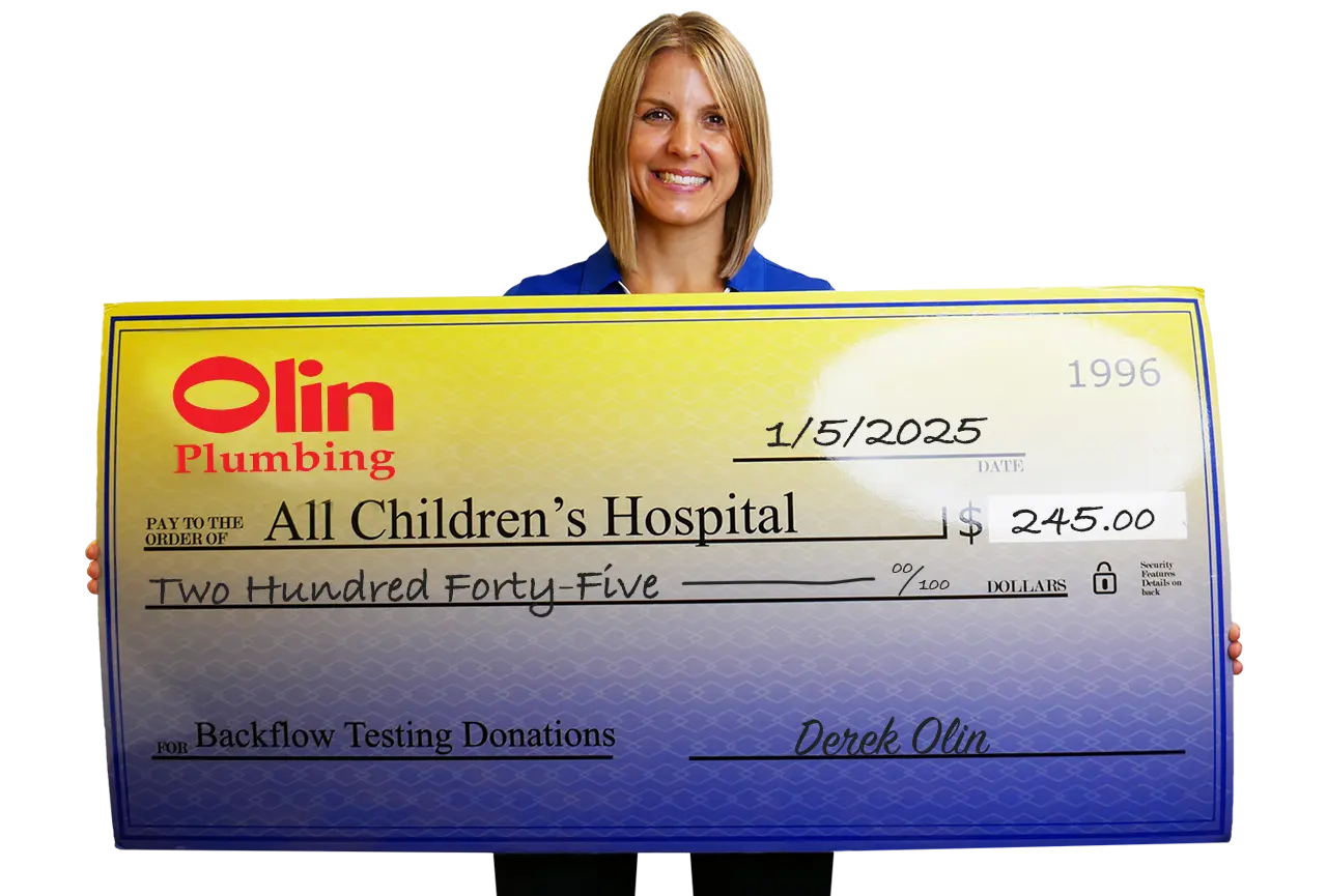 Tampa Backflow Testing Profits Go To All Childrens Hospital